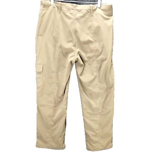 RCG  Cargo Pants Women's 10 Khaki Wide Zip Leg Stretch Utility Chore - Picture 7 of 12